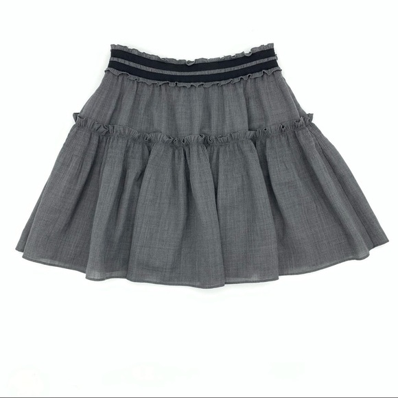 Diane Von Furstenberg Pyrette Bis Wool Blend Ruffle Mini Skirt - Picture 2 of 10